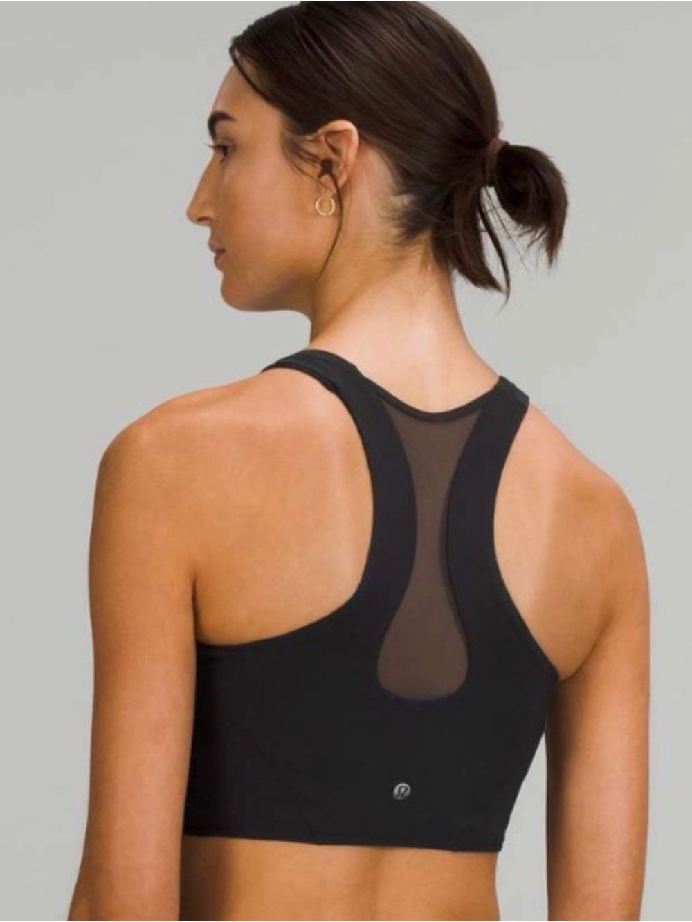 lululemon mesh-back train Black Sports Bra size 6